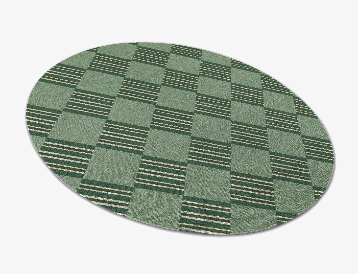 Sward Geometric Oval Outdoor Recycled Yarn Custom Rug by Rug Artisan