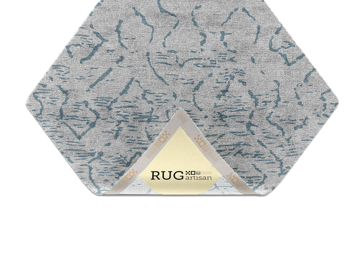 Sway Cerulean Diamond Hand Knotted Bamboo Silk Custom Rug by Rug Artisan