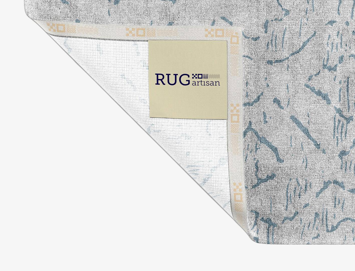 Sway Cerulean Rectangle Hand Knotted Bamboo Silk Custom Rug by Rug Artisan