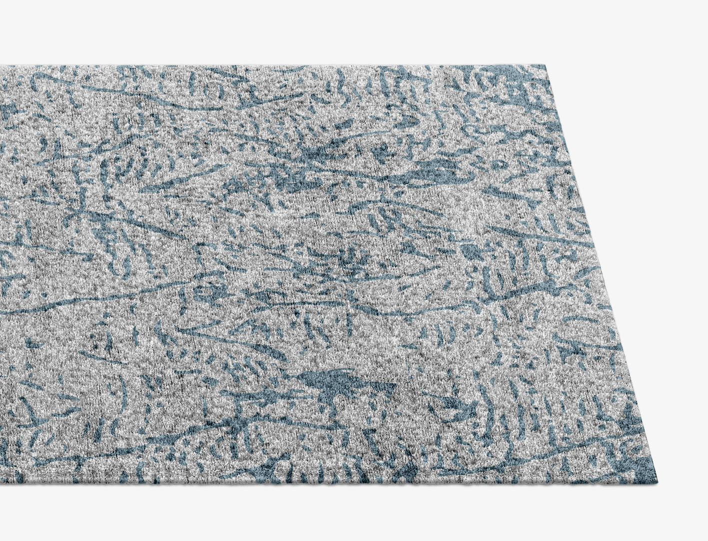 Sway Cerulean Runner Hand Knotted Bamboo Silk Custom Rug by Rug Artisan
