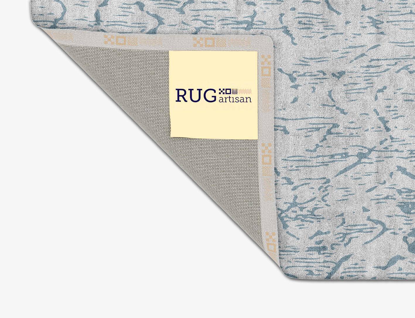 Sway Cerulean Square Hand Tufted Bamboo Silk Custom Rug by Rug Artisan