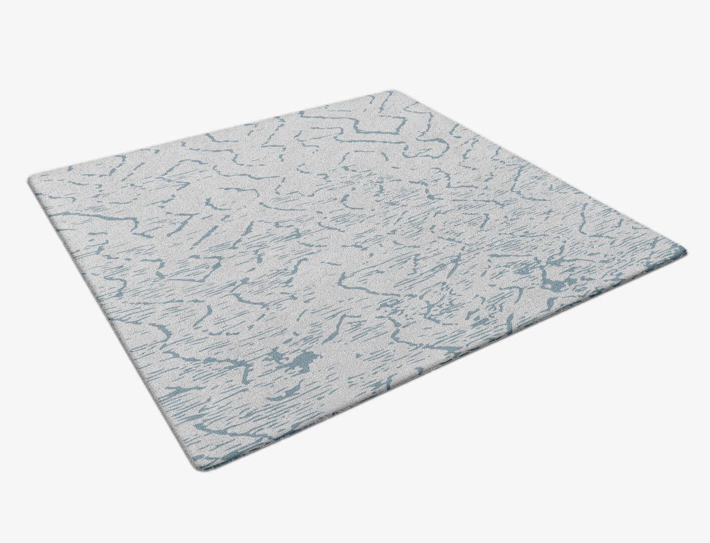 Sway Cerulean Square Hand Tufted Pure Wool Custom Rug by Rug Artisan