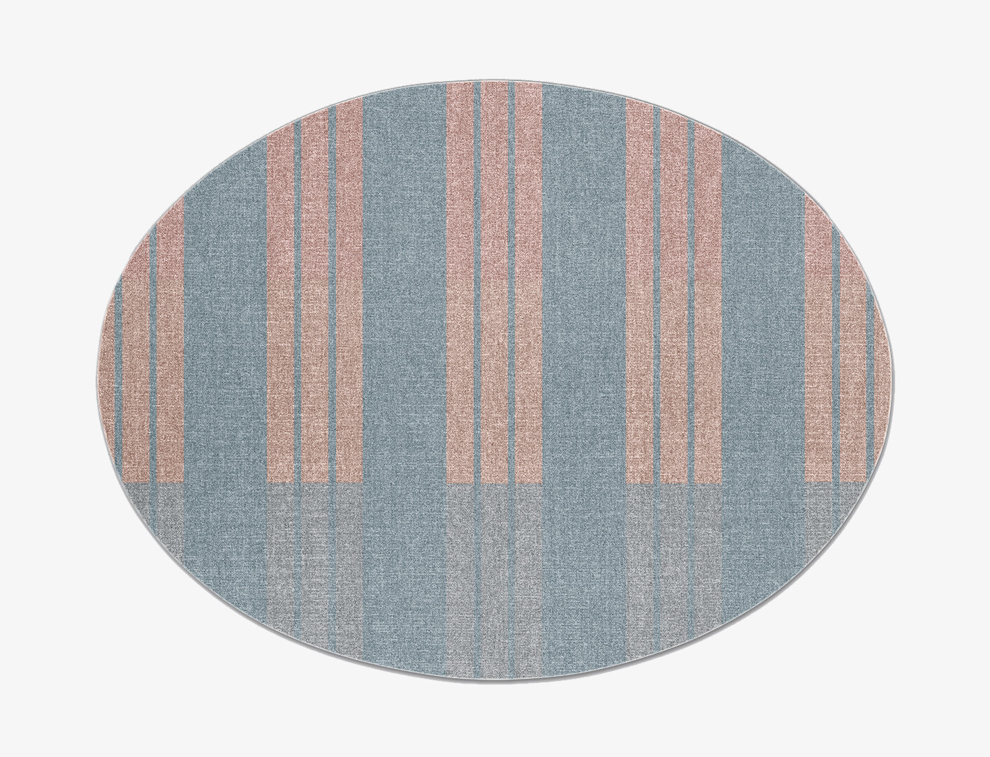 Sweep Minimalist Oval Flatweave New Zealand Wool Custom Rug by Rug Artisan
