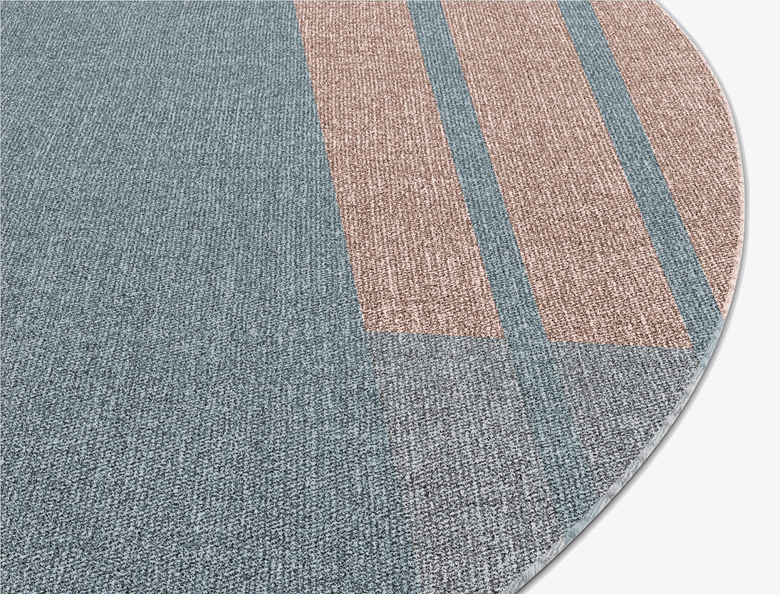 Sweep Minimalist Round Flatweave New Zealand Wool Custom Rug by Rug Artisan