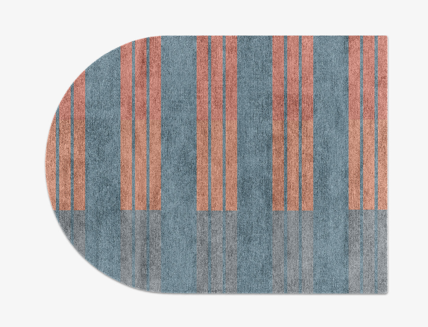 Sweep Minimalist Arch Hand Knotted Bamboo Silk Custom Rug by Rug Artisan