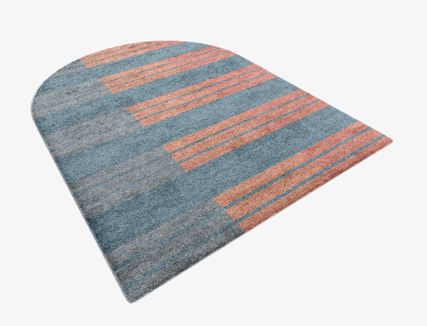 Sweep Minimalist Arch Hand Knotted Bamboo Silk Custom Rug by Rug Artisan