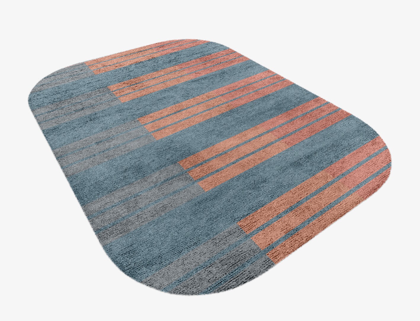 Sweep Minimalist Oblong Hand Knotted Bamboo Silk Custom Rug by Rug Artisan
