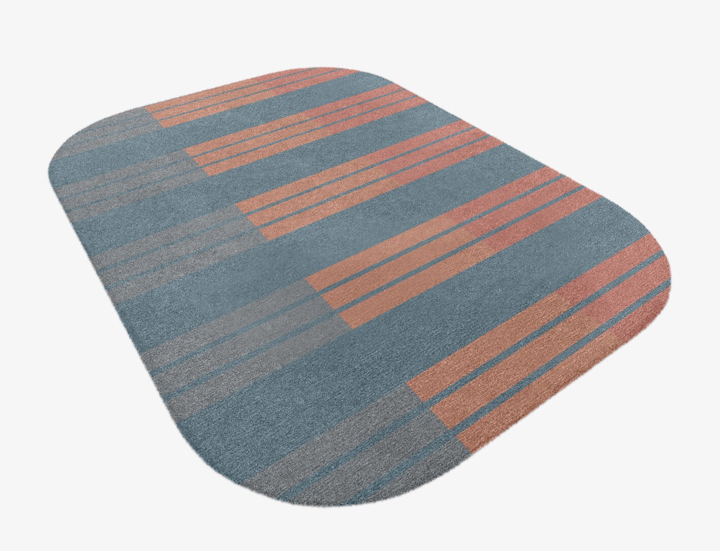 Sweep Minimalist Oblong Hand Knotted Tibetan Wool Custom Rug by Rug Artisan