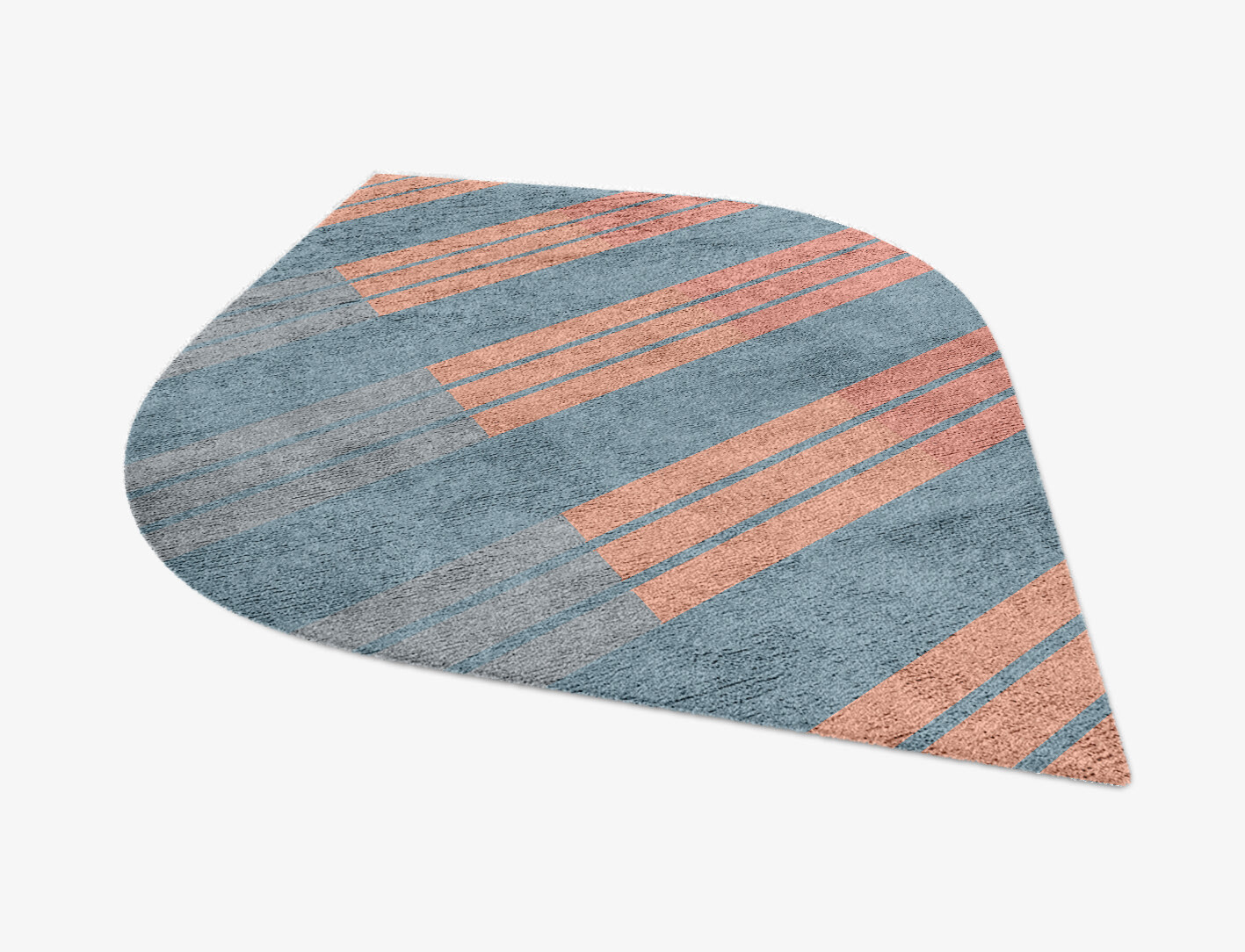 Sweep Minimalist Ogee Hand Knotted Bamboo Silk Custom Rug by Rug Artisan
