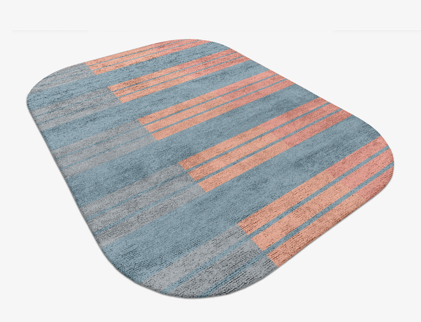 Sweep Minimalist Oblong Hand Tufted Bamboo Silk Custom Rug by Rug Artisan