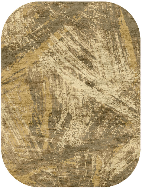 Sweeping Strokes Brush Strokes Oblong Hand Knotted Bamboo Silk Custom Rug by Rug Artisan