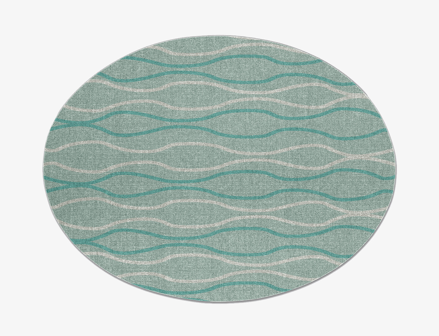 Sweven Minimalist Oval Flatweave New Zealand Wool Custom Rug by Rug Artisan