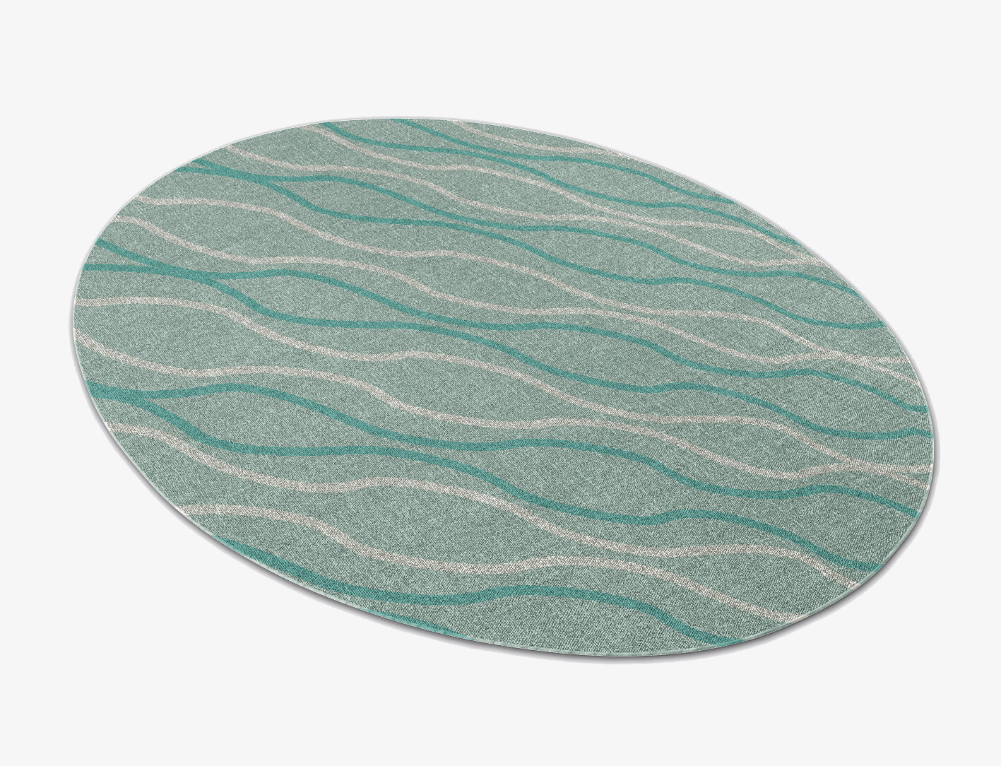 Sweven Minimalist Oval Flatweave New Zealand Wool Custom Rug by Rug Artisan