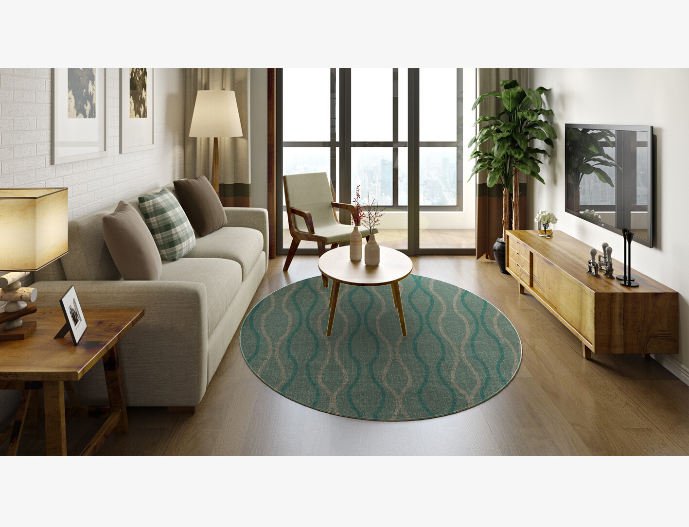 Sweven Minimalist Oval Flatweave New Zealand Wool Custom Rug by Rug Artisan