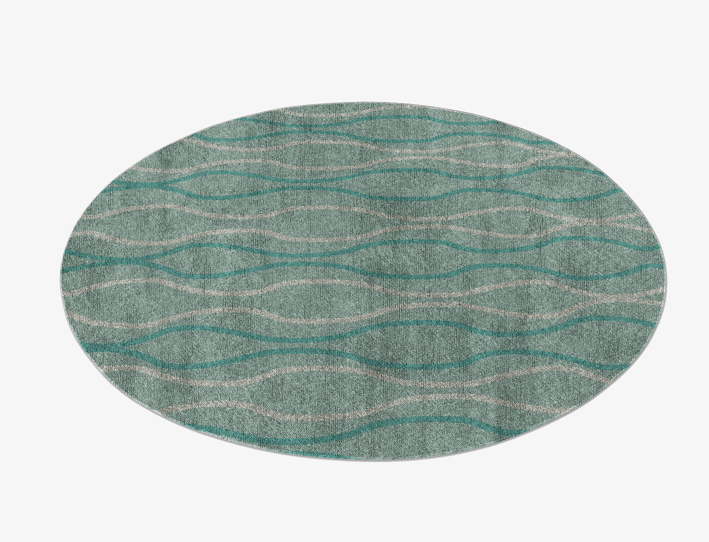 Sweven Minimalist Round Flatweave Bamboo Silk Custom Rug by Rug Artisan