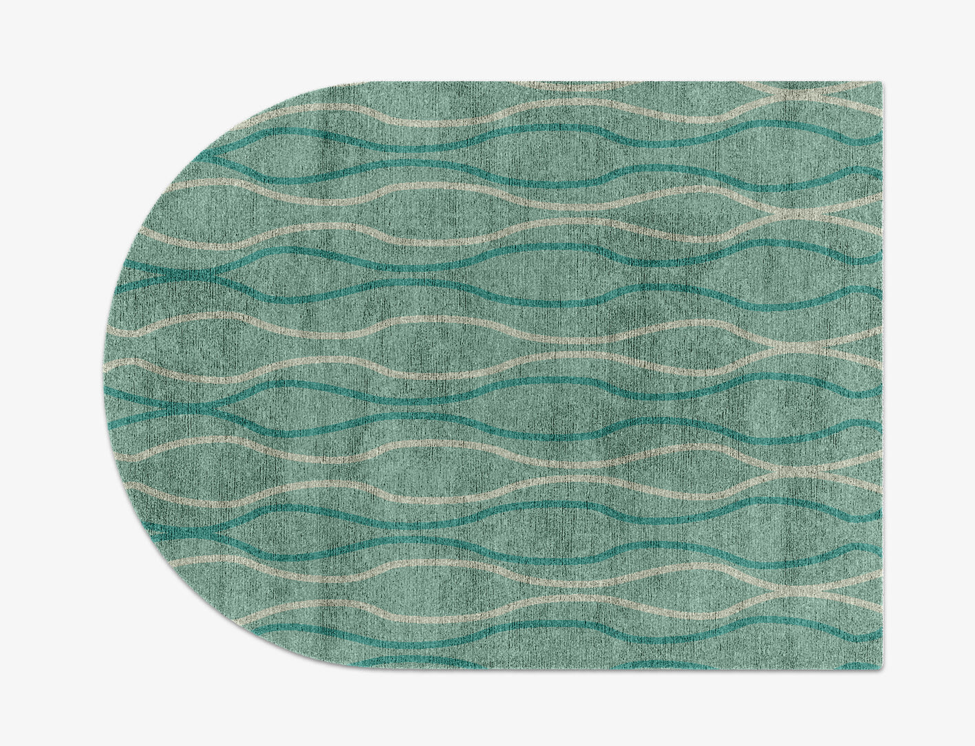 Sweven Minimalist Arch Hand Knotted Bamboo Silk Custom Rug by Rug Artisan