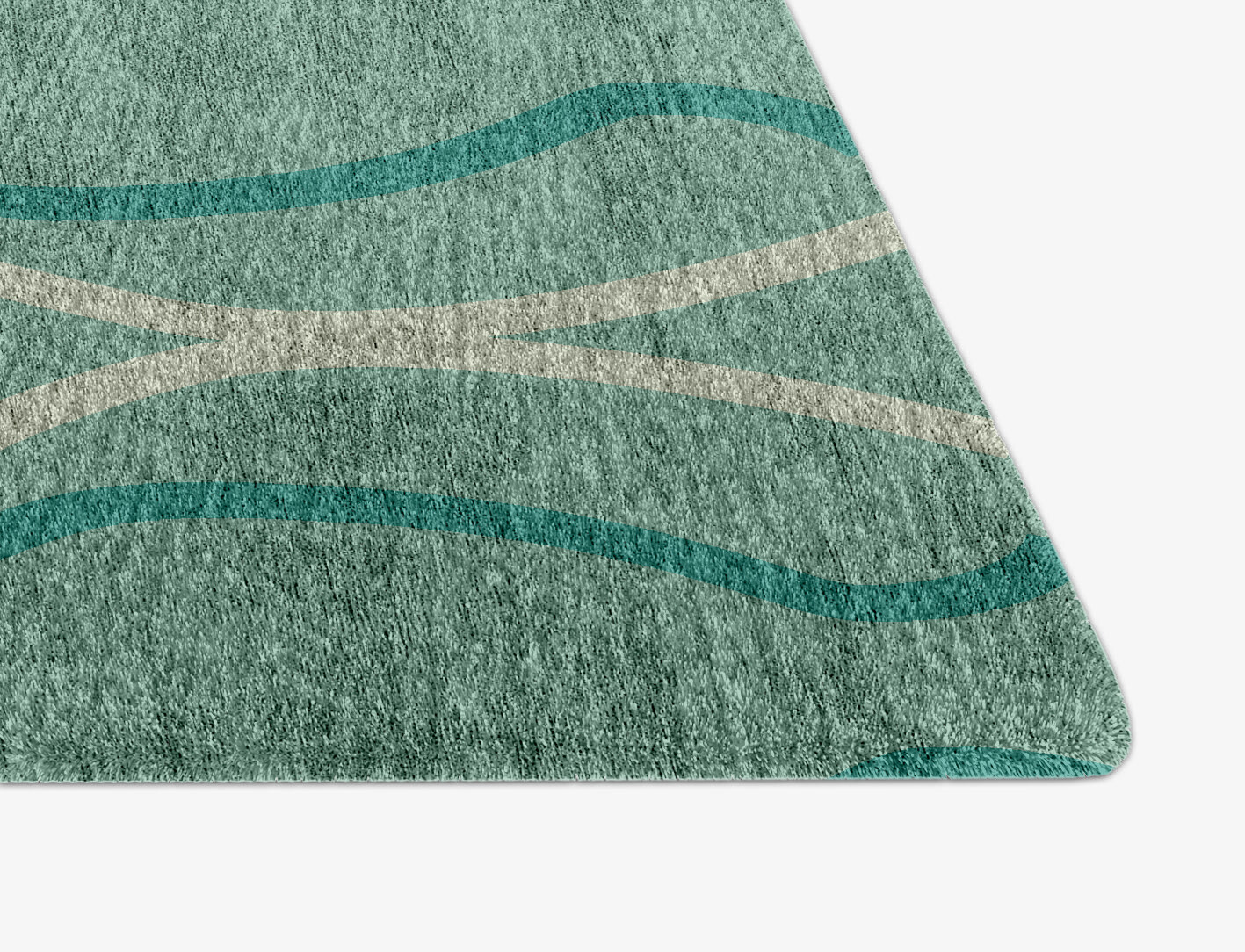 Sweven Minimalist Arch Hand Knotted Bamboo Silk Custom Rug by Rug Artisan