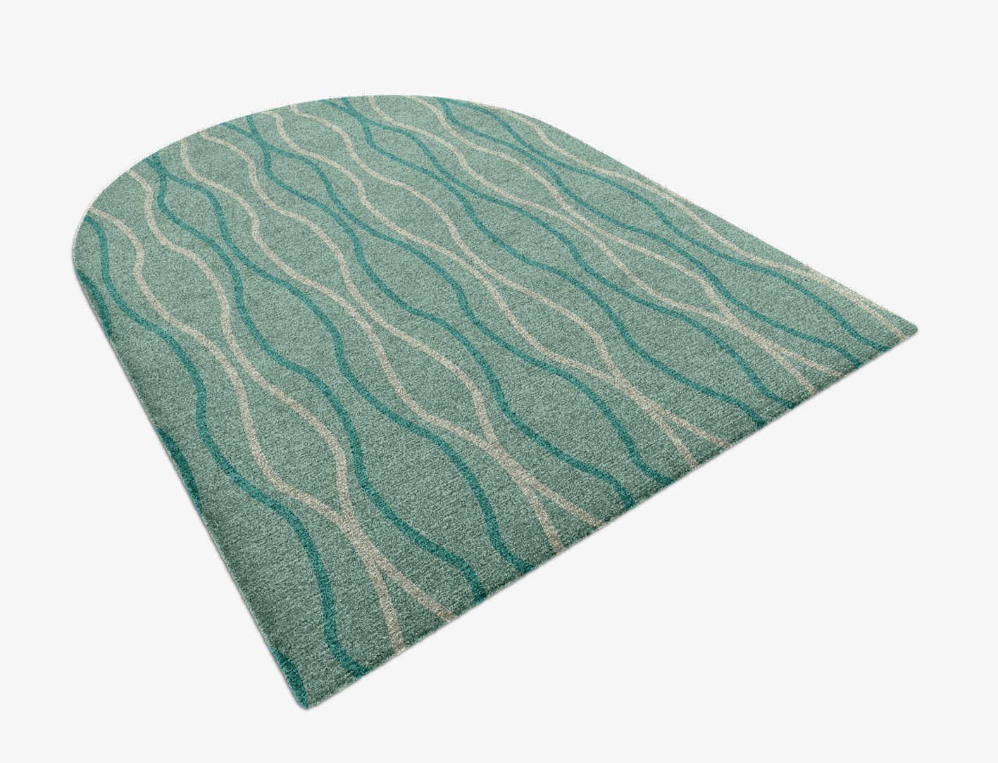 Sweven Minimalist Arch Hand Knotted Tibetan Wool Custom Rug by Rug Artisan