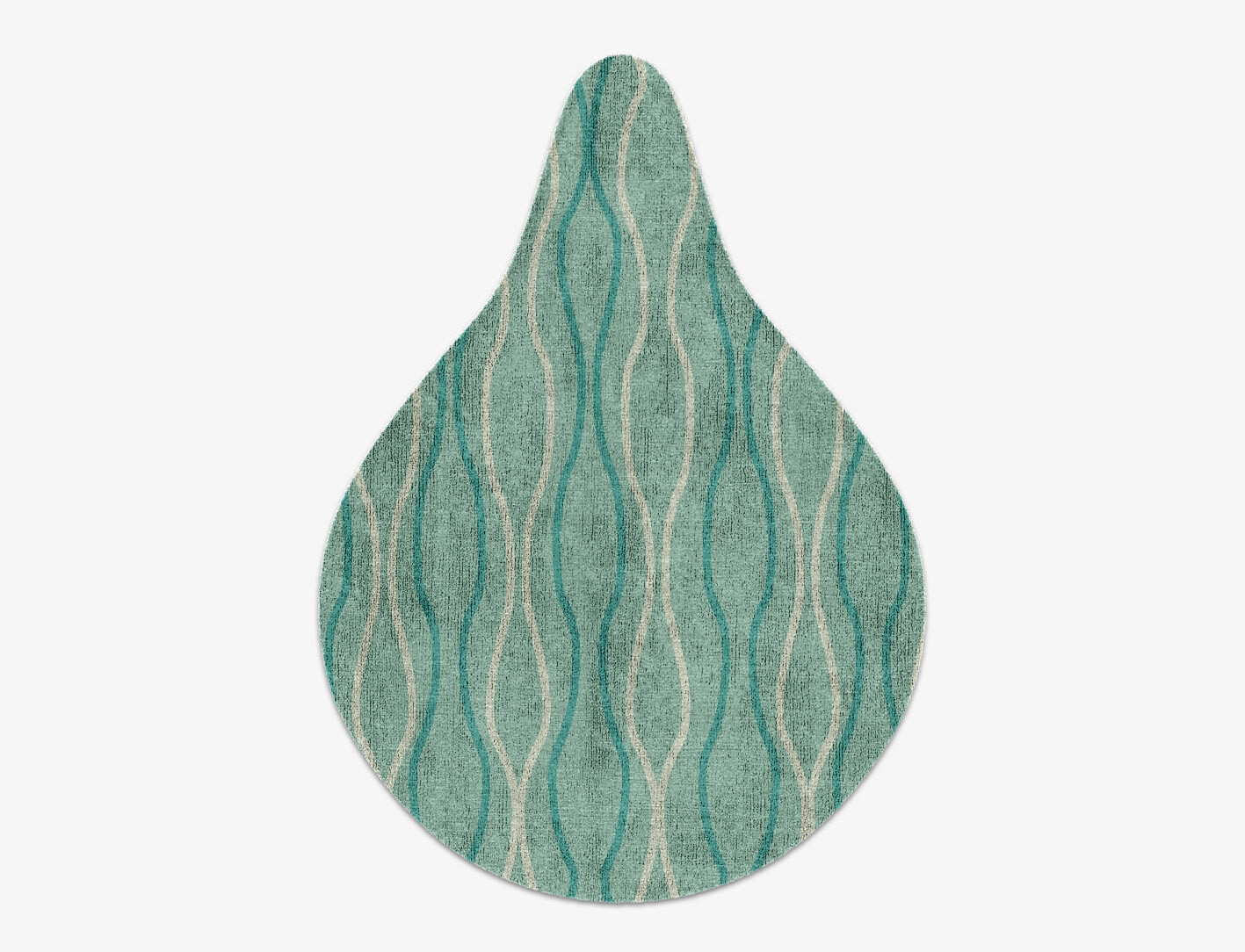 Sweven Minimalist Drop Hand Knotted Bamboo Silk Custom Rug by Rug Artisan