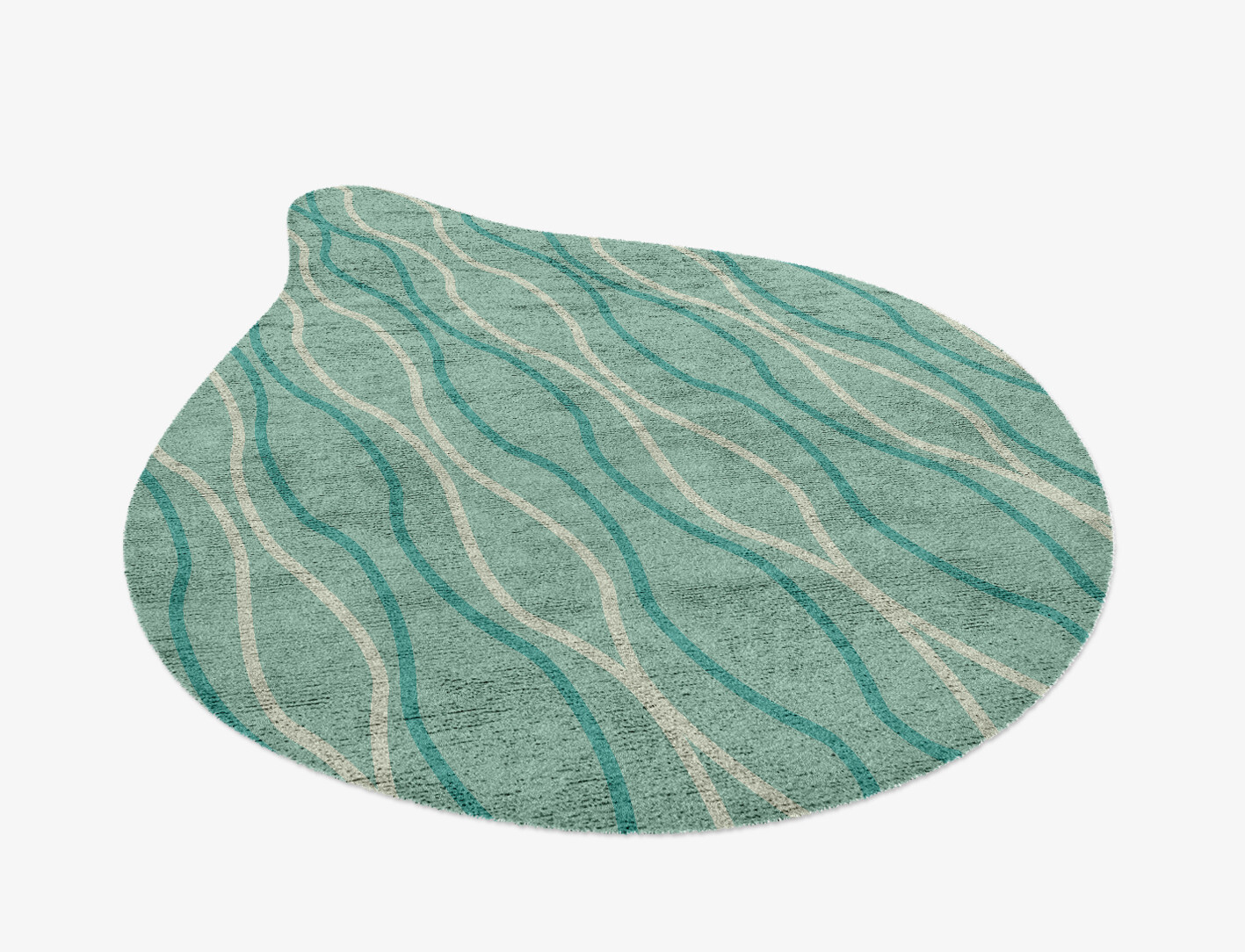 Sweven Minimalist Drop Hand Knotted Bamboo Silk Custom Rug by Rug Artisan