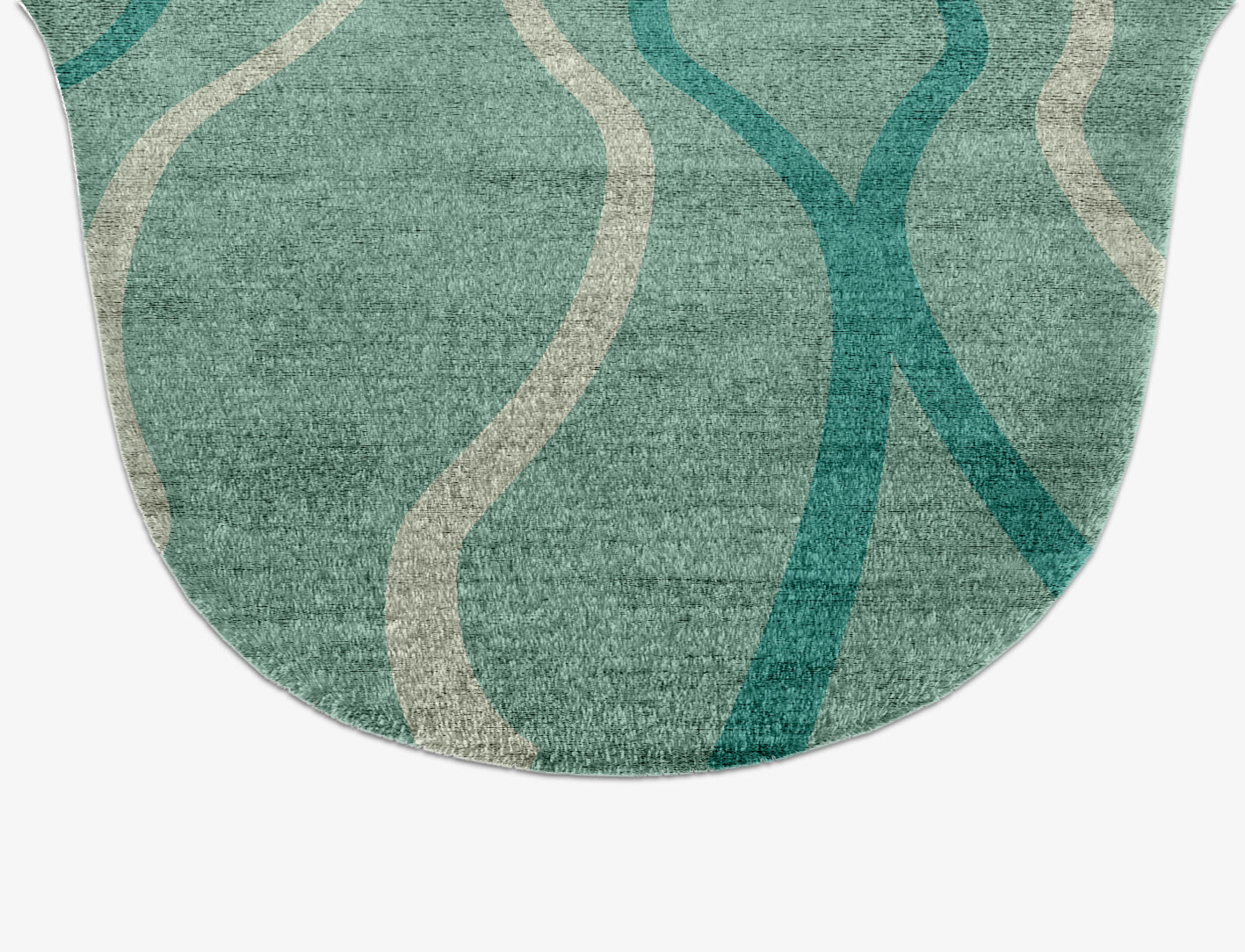 Sweven Minimalist Drop Hand Knotted Bamboo Silk Custom Rug by Rug Artisan