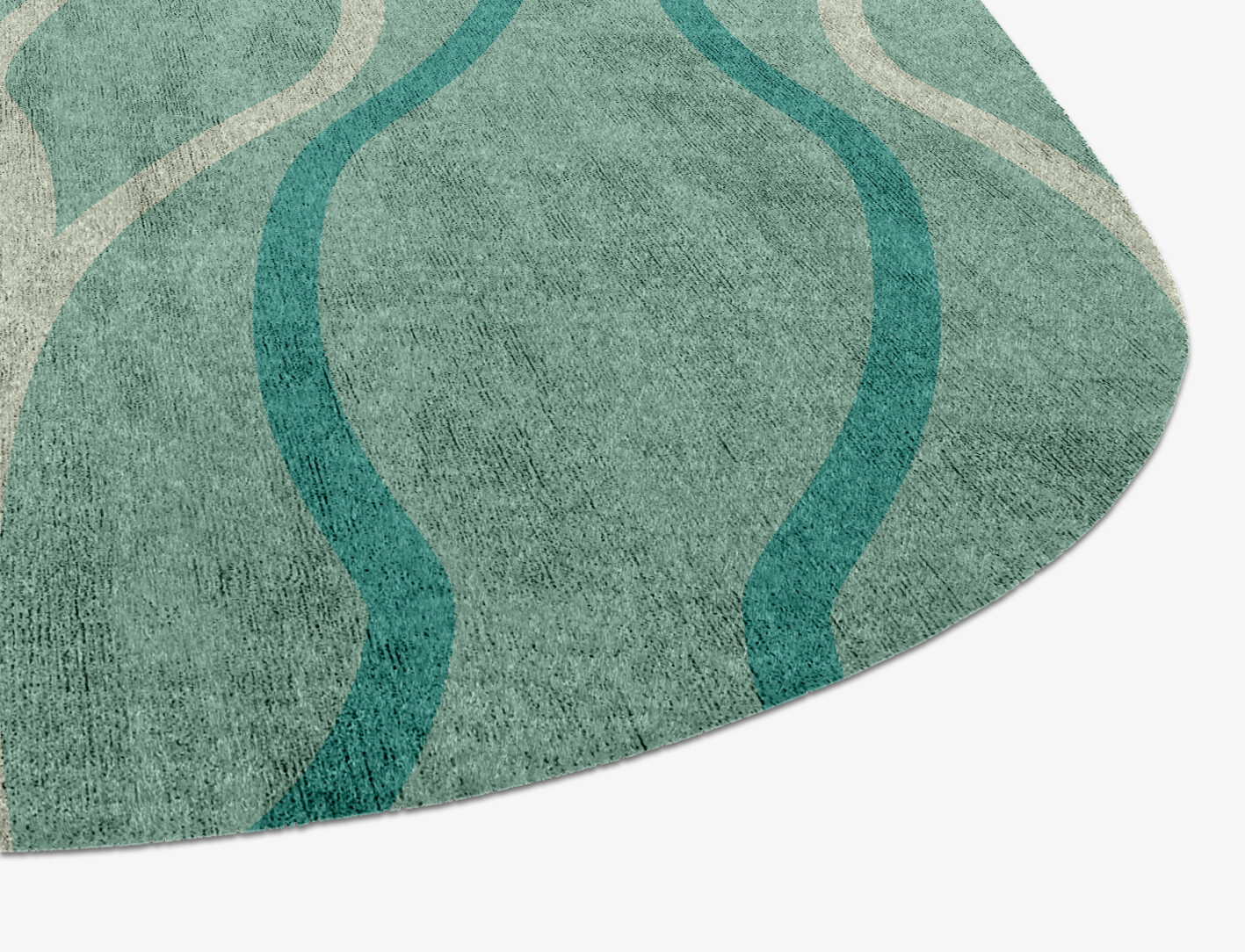 Sweven Minimalist Eight Hand Knotted Bamboo Silk Custom Rug by Rug Artisan