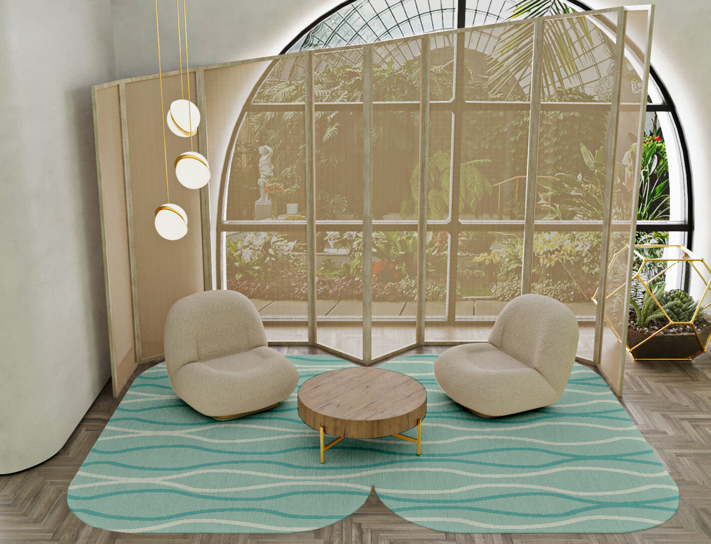 Sweven Minimalist Eight Hand Knotted Tibetan Wool Custom Rug by Rug Artisan