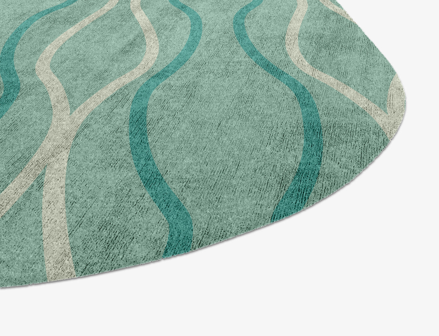 Sweven Minimalist Oblong Hand Knotted Bamboo Silk Custom Rug by Rug Artisan