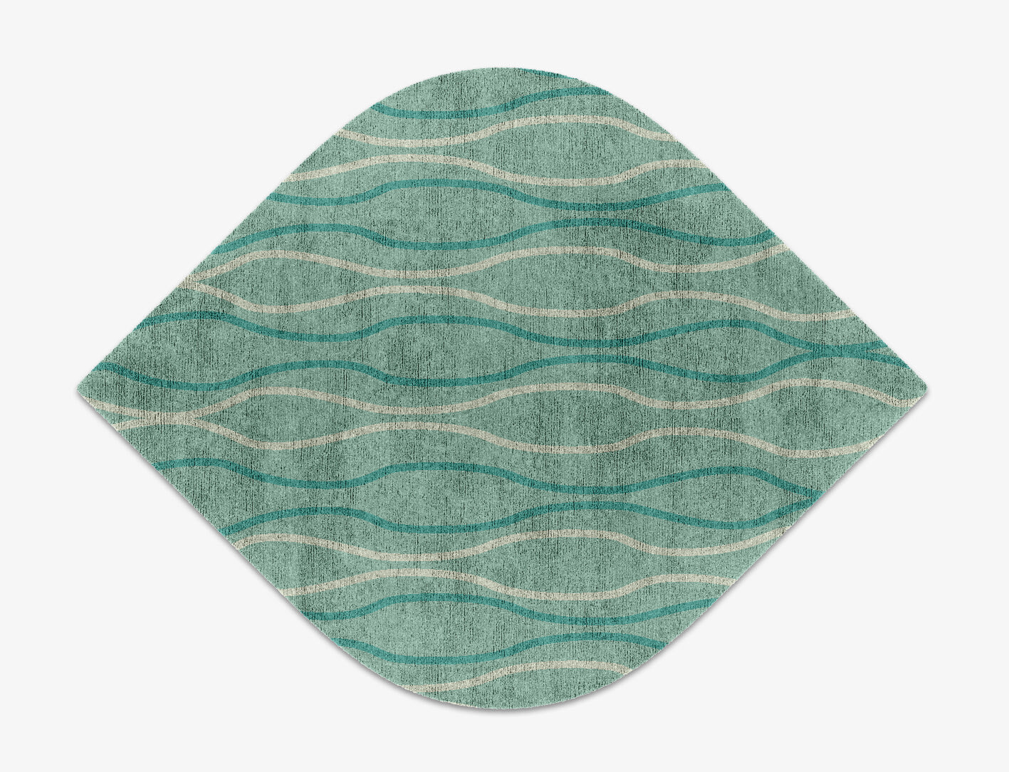 Sweven Minimalist Ogee Hand Knotted Bamboo Silk Custom Rug by Rug Artisan