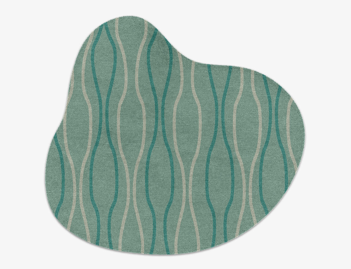 Sweven Minimalist Splash Hand Knotted Tibetan Wool Custom Rug by Rug Artisan