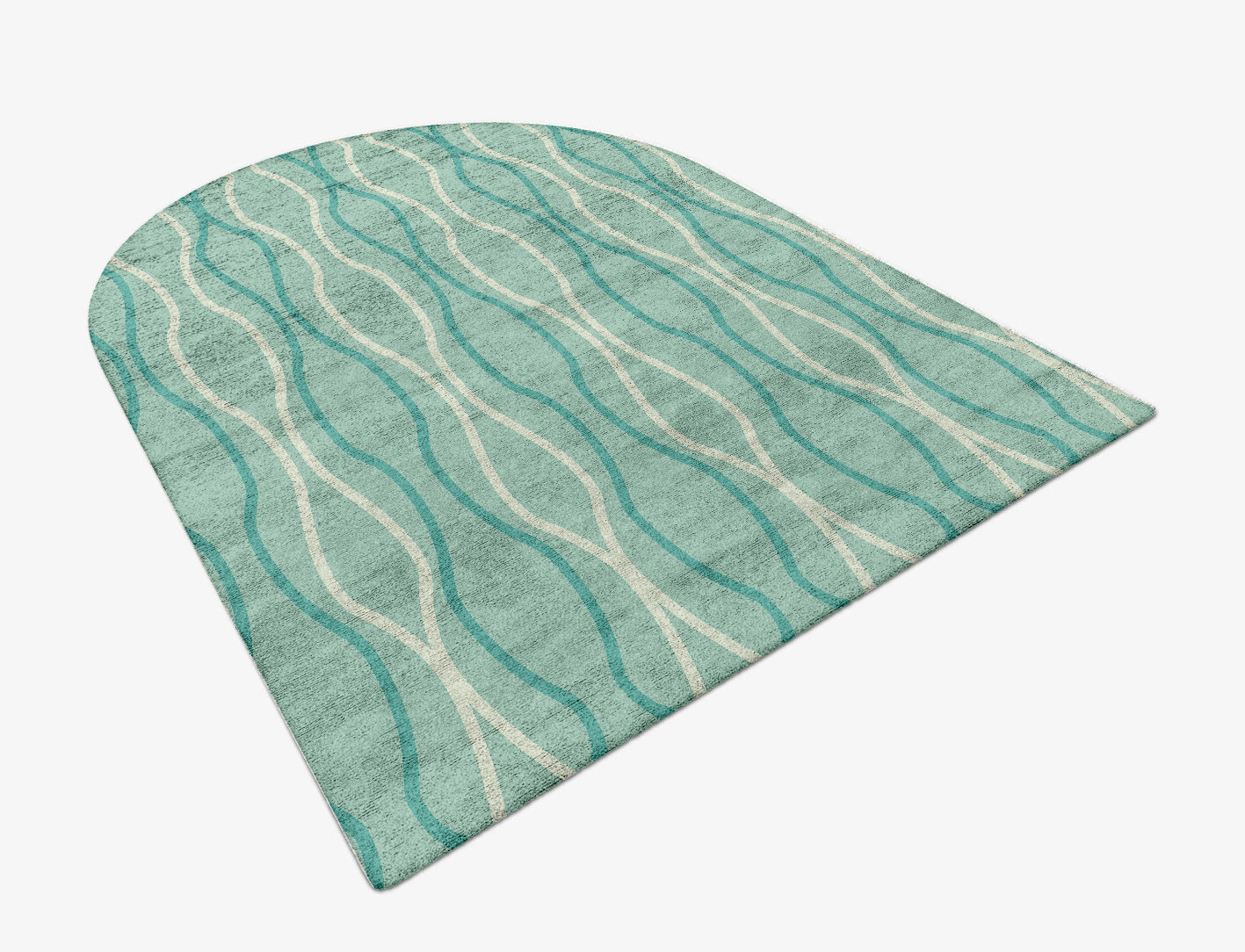 Sweven Minimalist Arch Hand Tufted Bamboo Silk Custom Rug by Rug Artisan
