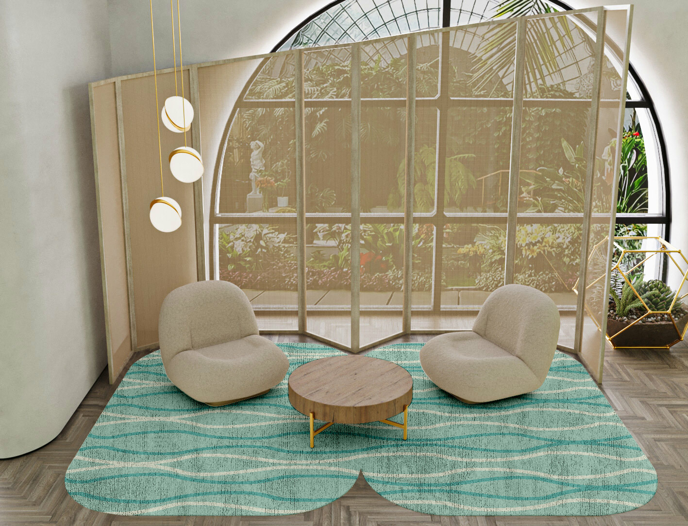 Sweven Minimalist Eight Hand Tufted Bamboo Silk Custom Rug by Rug Artisan