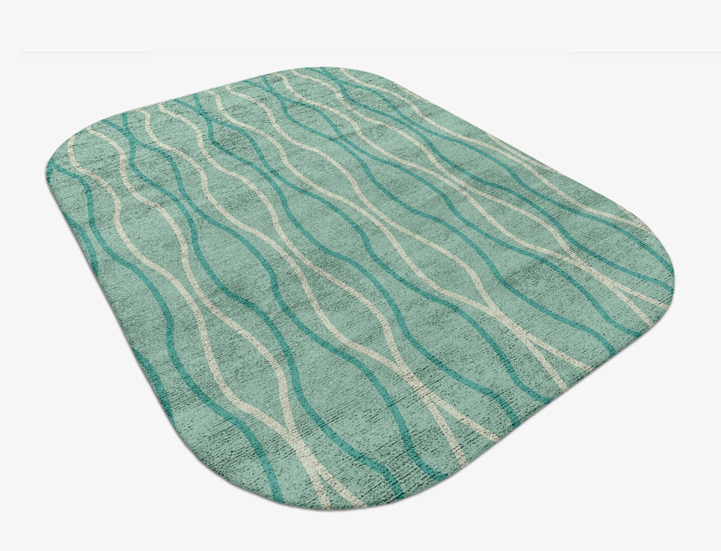 Sweven Minimalist Oblong Hand Tufted Bamboo Silk Custom Rug by Rug Artisan