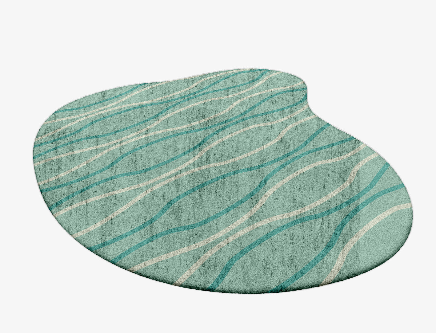 Sweven Minimalist Splash Hand Tufted Bamboo Silk Custom Rug by Rug Artisan