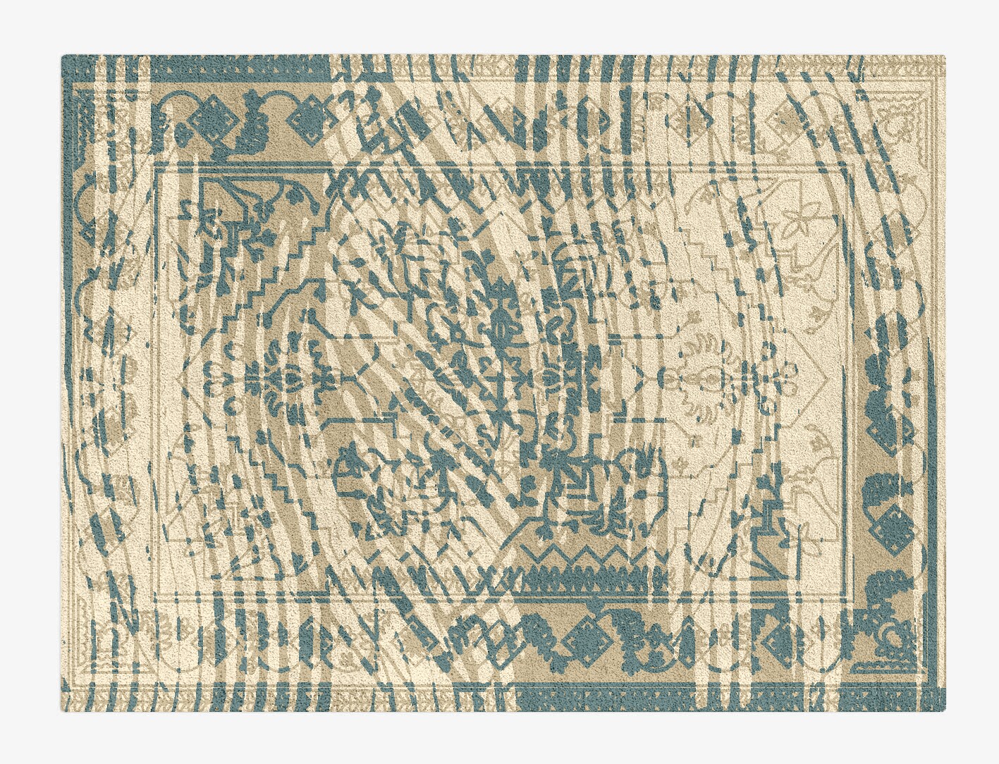 Swirl Antique Persian Bagh Rectangle Hand Tufted Pure Wool Custom Rug by Rug Artisan