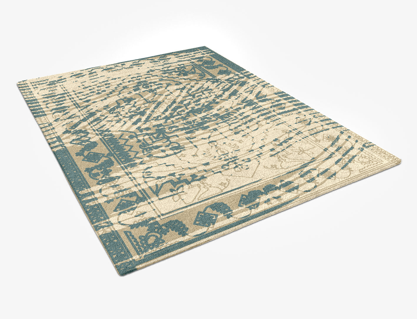Swirl Antique Persian Bagh Rectangle Hand Tufted Pure Wool Custom Rug by Rug Artisan