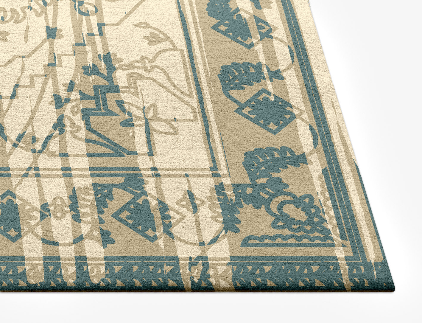 Swirl Antique Persian Bagh Rectangle Hand Tufted Pure Wool Custom Rug by Rug Artisan