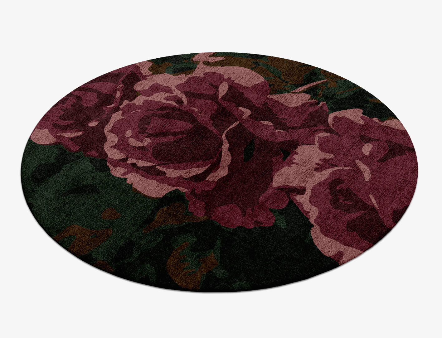 Sylvana Floral Round Hand Knotted Bamboo Silk Custom Rug by Rug Artisan