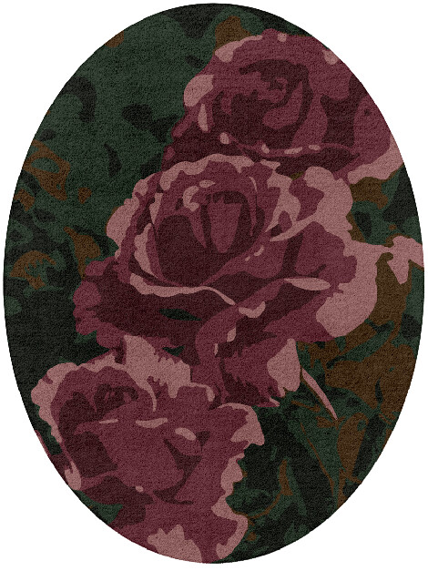 Sylvana Floral Oval Hand Tufted Pure Wool Custom Rug by Rug Artisan