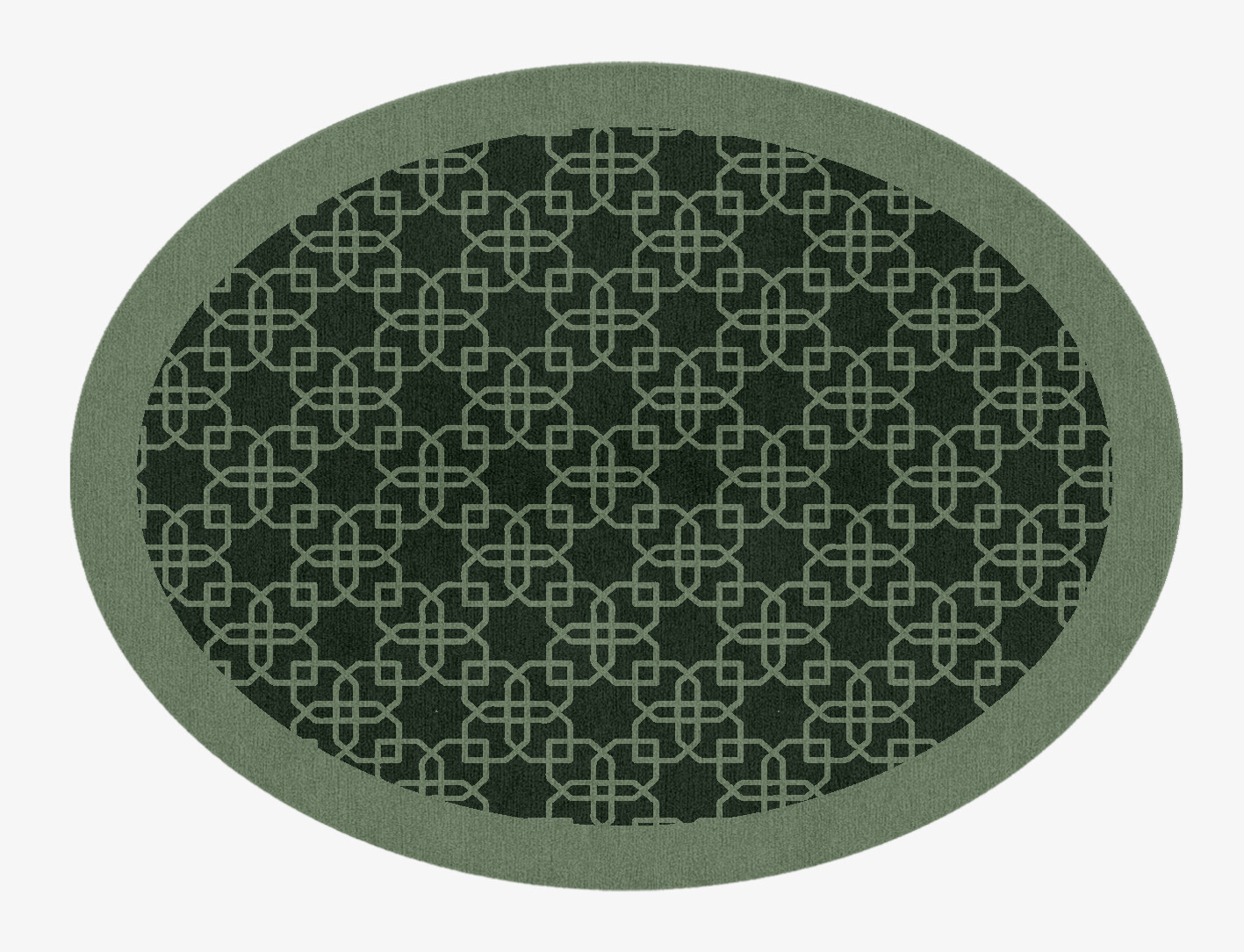 Symmetria Geometric Oval Hand Knotted Tibetan Wool Custom Rug by Rug Artisan