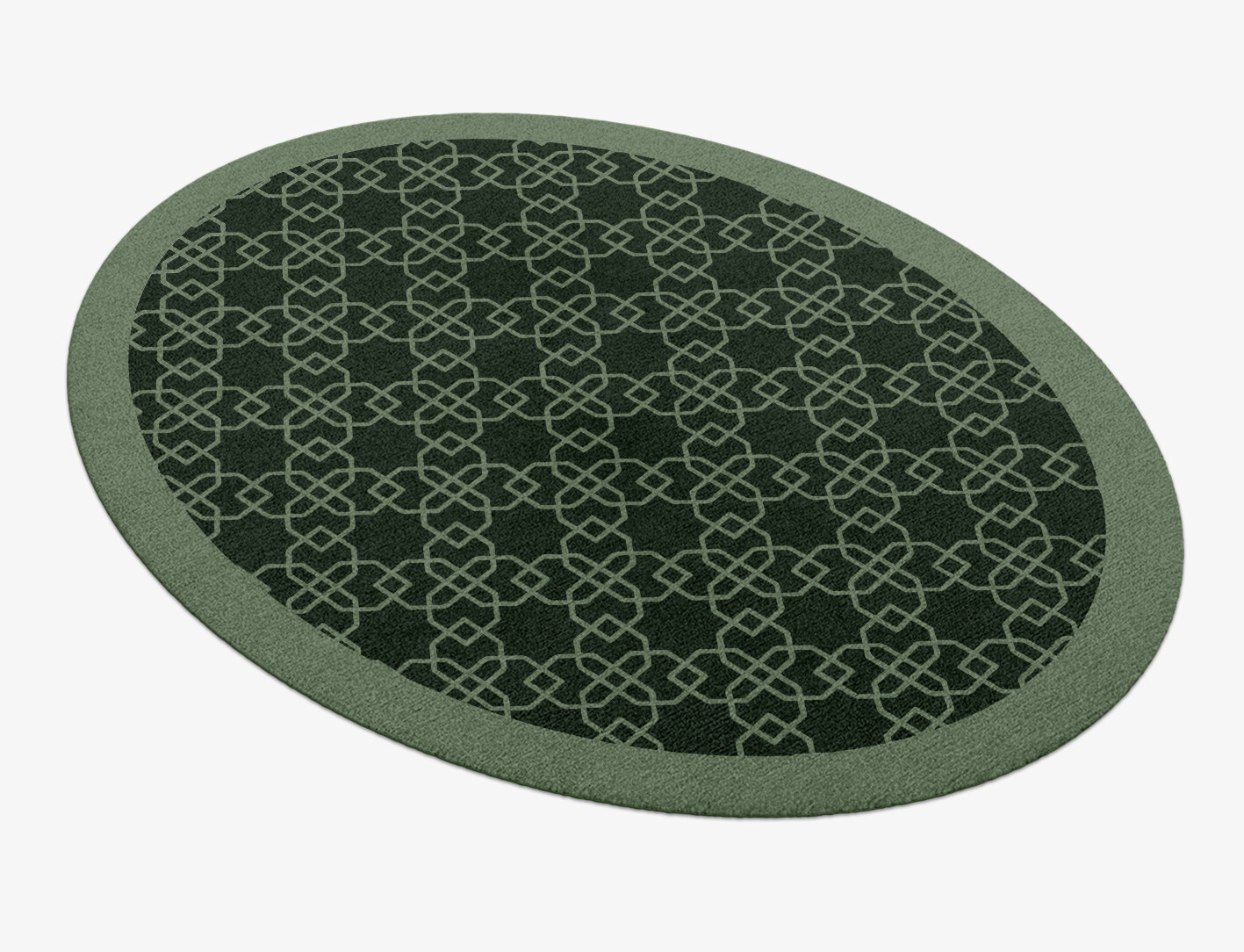 Symmetria Geometric Oval Hand Knotted Tibetan Wool Custom Rug by Rug Artisan