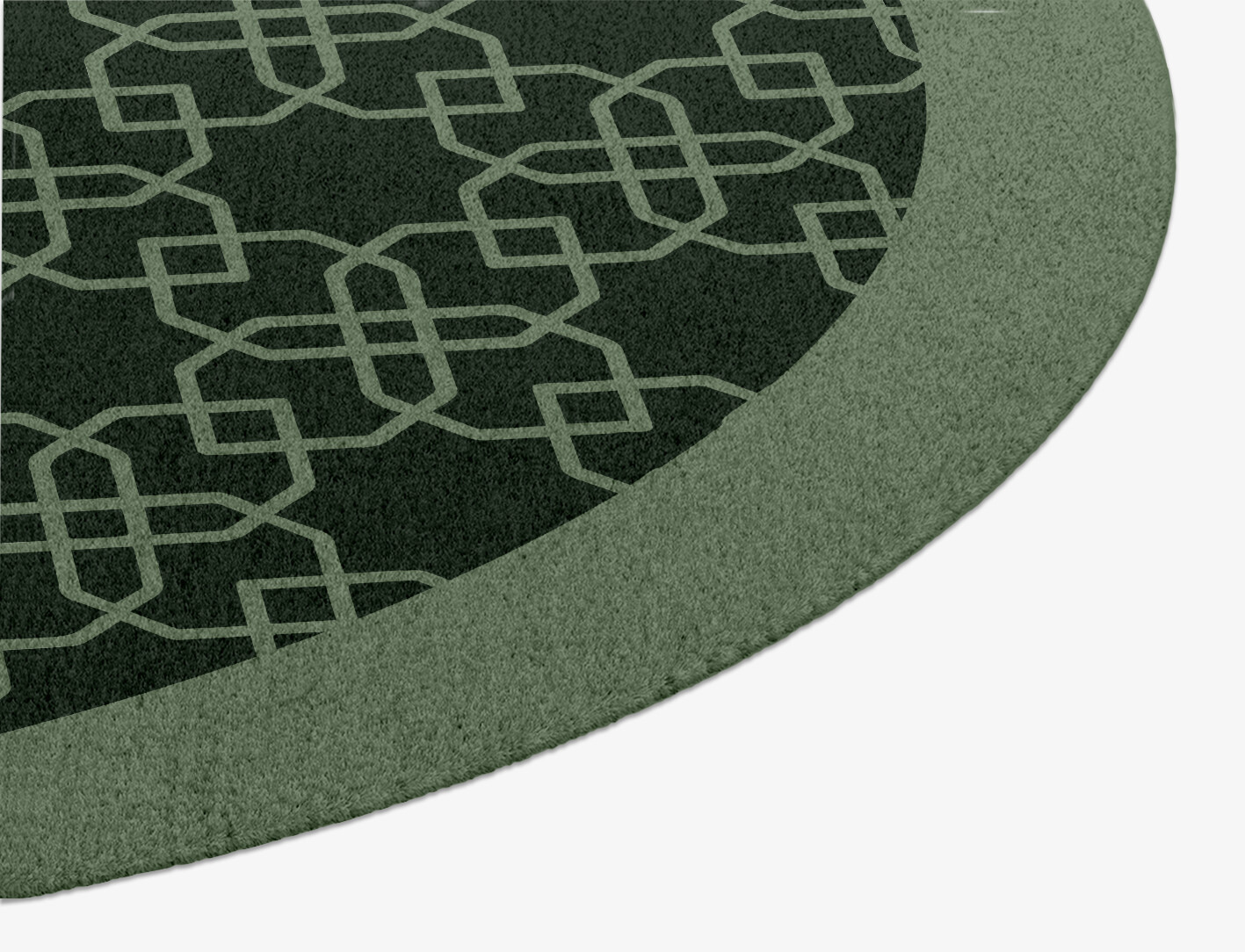 Symmetria Geometric Oval Hand Knotted Tibetan Wool Custom Rug by Rug Artisan