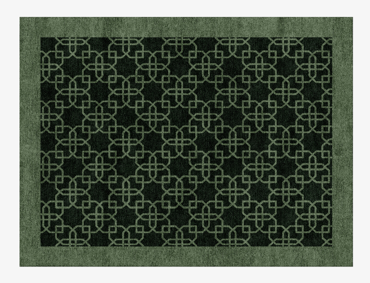 Symmetria Geometric Rectangle Hand Knotted Bamboo Silk Custom Rug by Rug Artisan