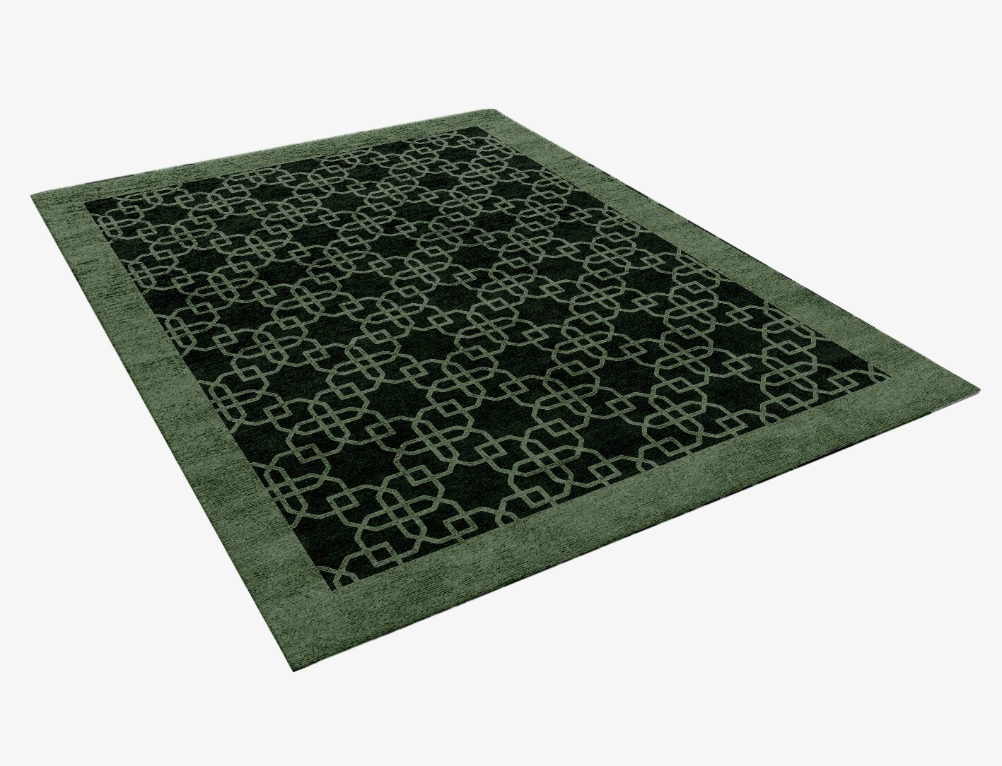 Symmetria Geometric Rectangle Hand Knotted Bamboo Silk Custom Rug by Rug Artisan