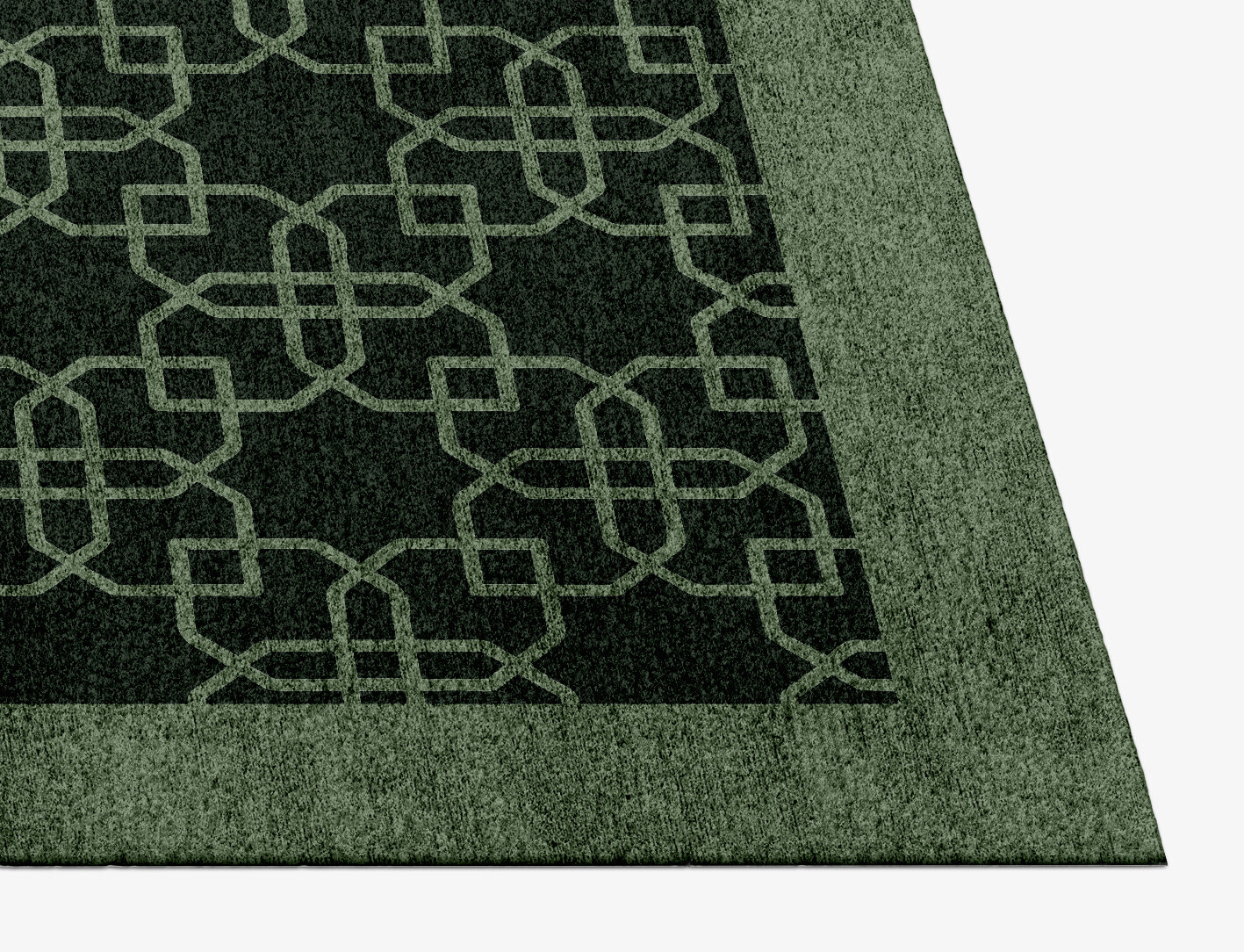 Symmetria Geometric Rectangle Hand Knotted Bamboo Silk Custom Rug by Rug Artisan