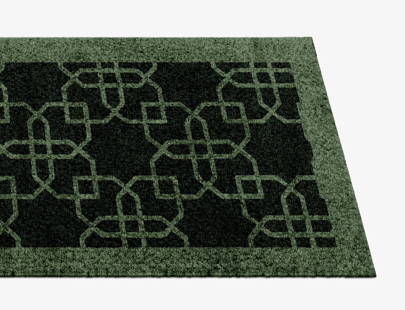Symmetria Geometric Runner Hand Knotted Bamboo Silk Custom Rug by Rug Artisan