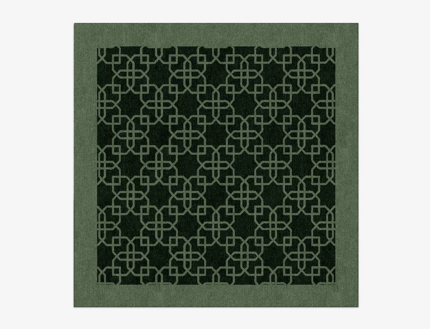 Symmetria Geometric Square Hand Knotted Tibetan Wool Custom Rug by Rug Artisan