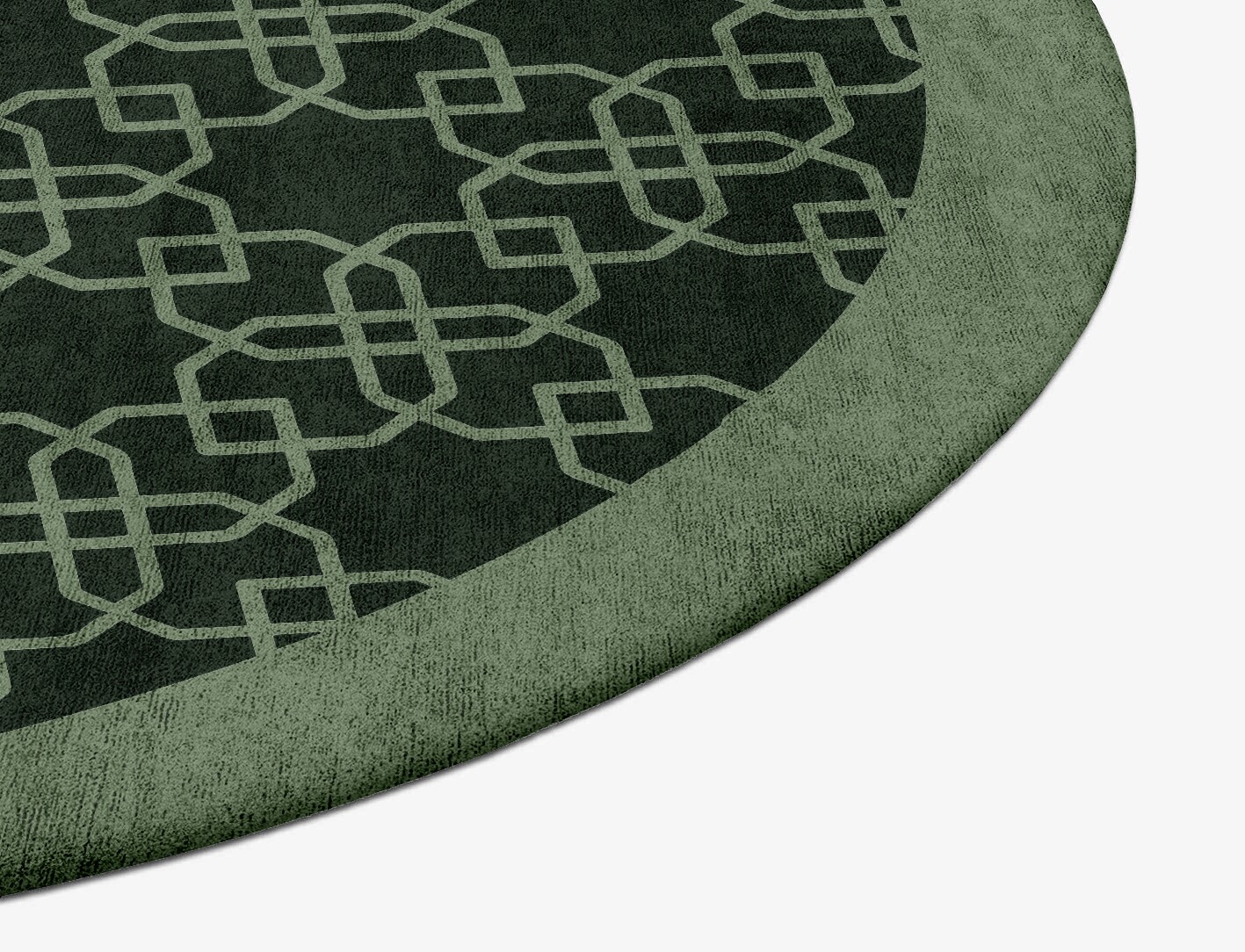 Symmetria Geometric Oval Hand Tufted Bamboo Silk Custom Rug by Rug Artisan