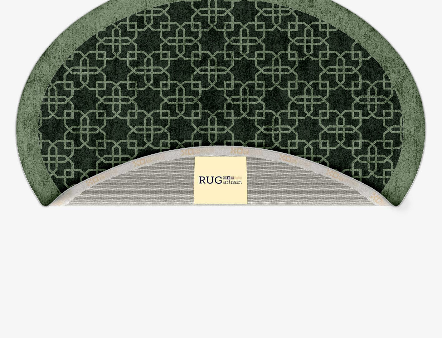 Symmetria Geometric Oval Hand Tufted Bamboo Silk Custom Rug by Rug Artisan