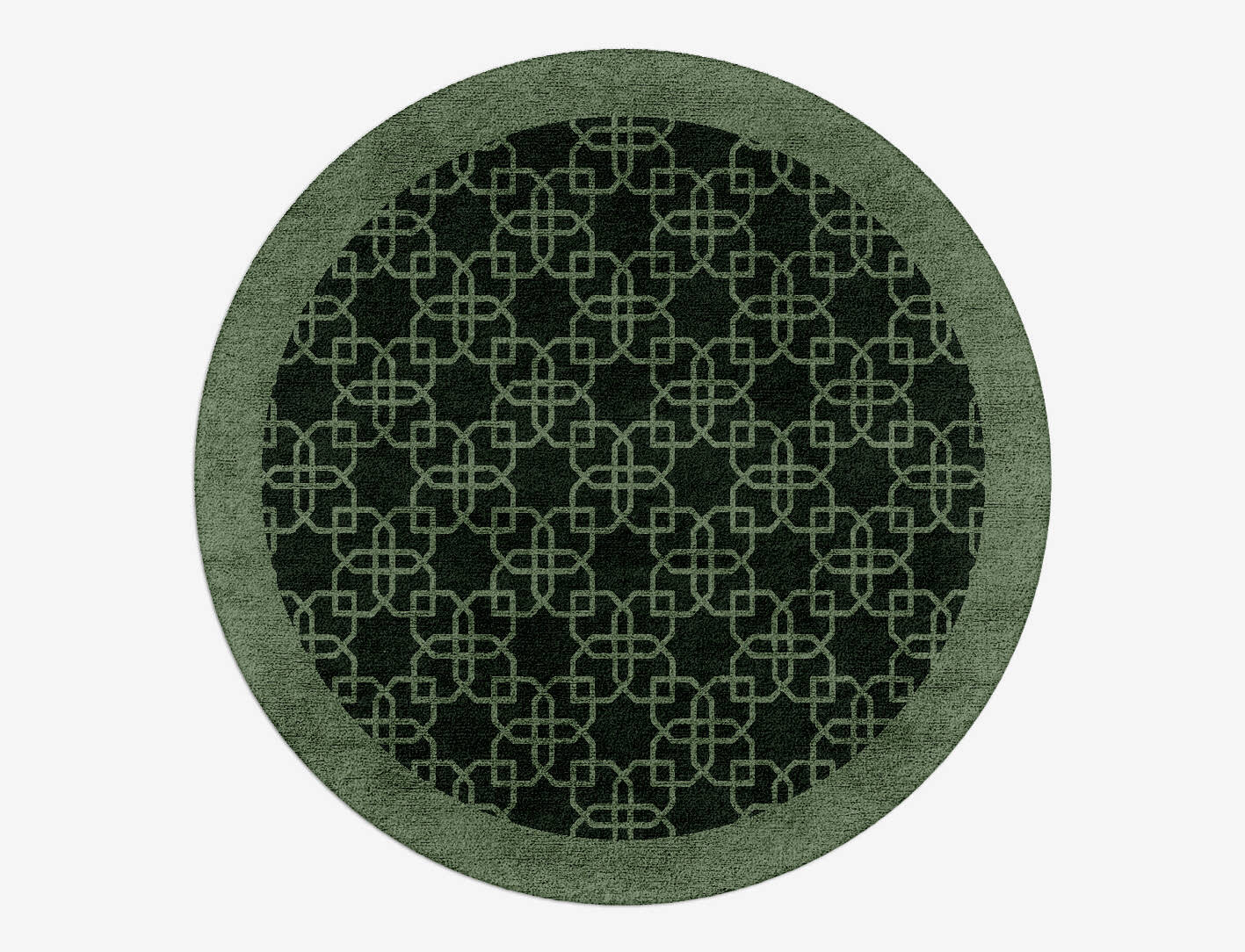 Symmetria Geometric Round Hand Tufted Bamboo Silk Custom Rug by Rug Artisan